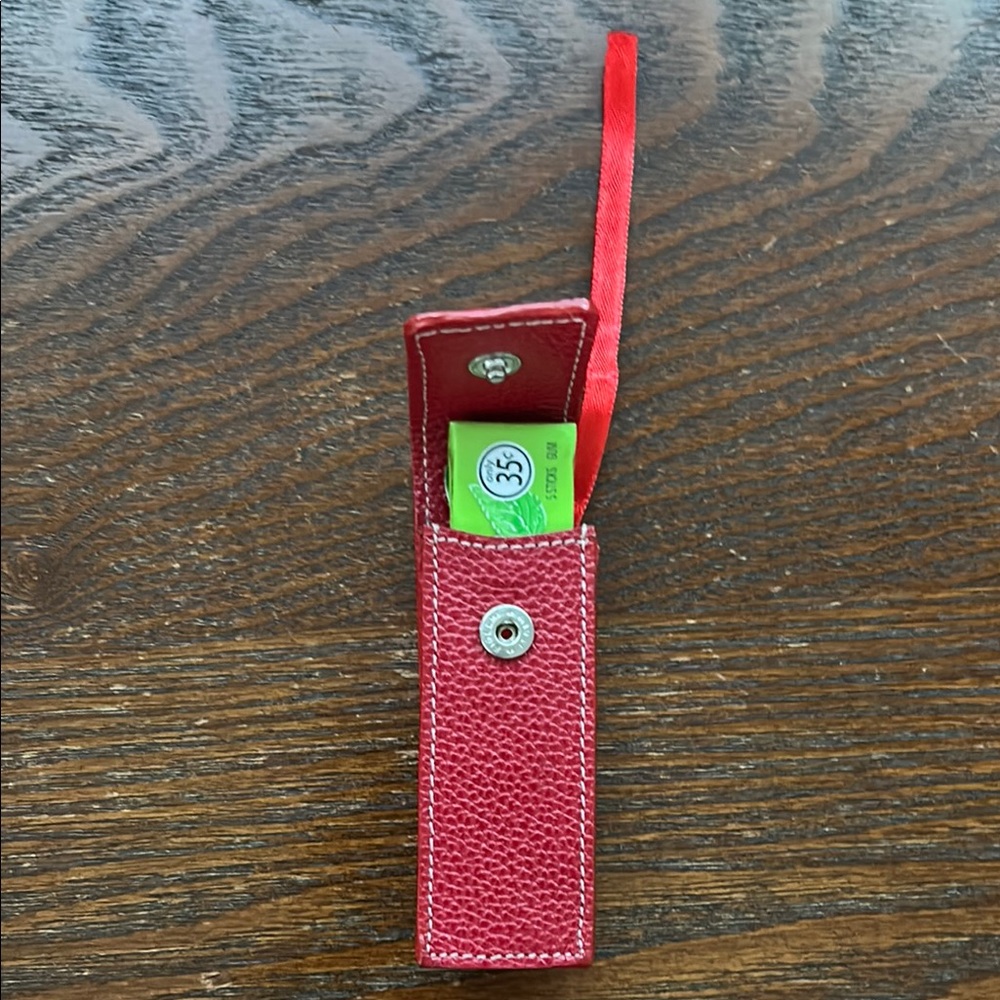 Vintage Red Leather classic gum Case